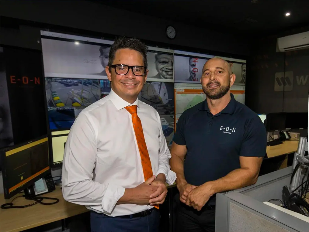EON Protection team members in the control room